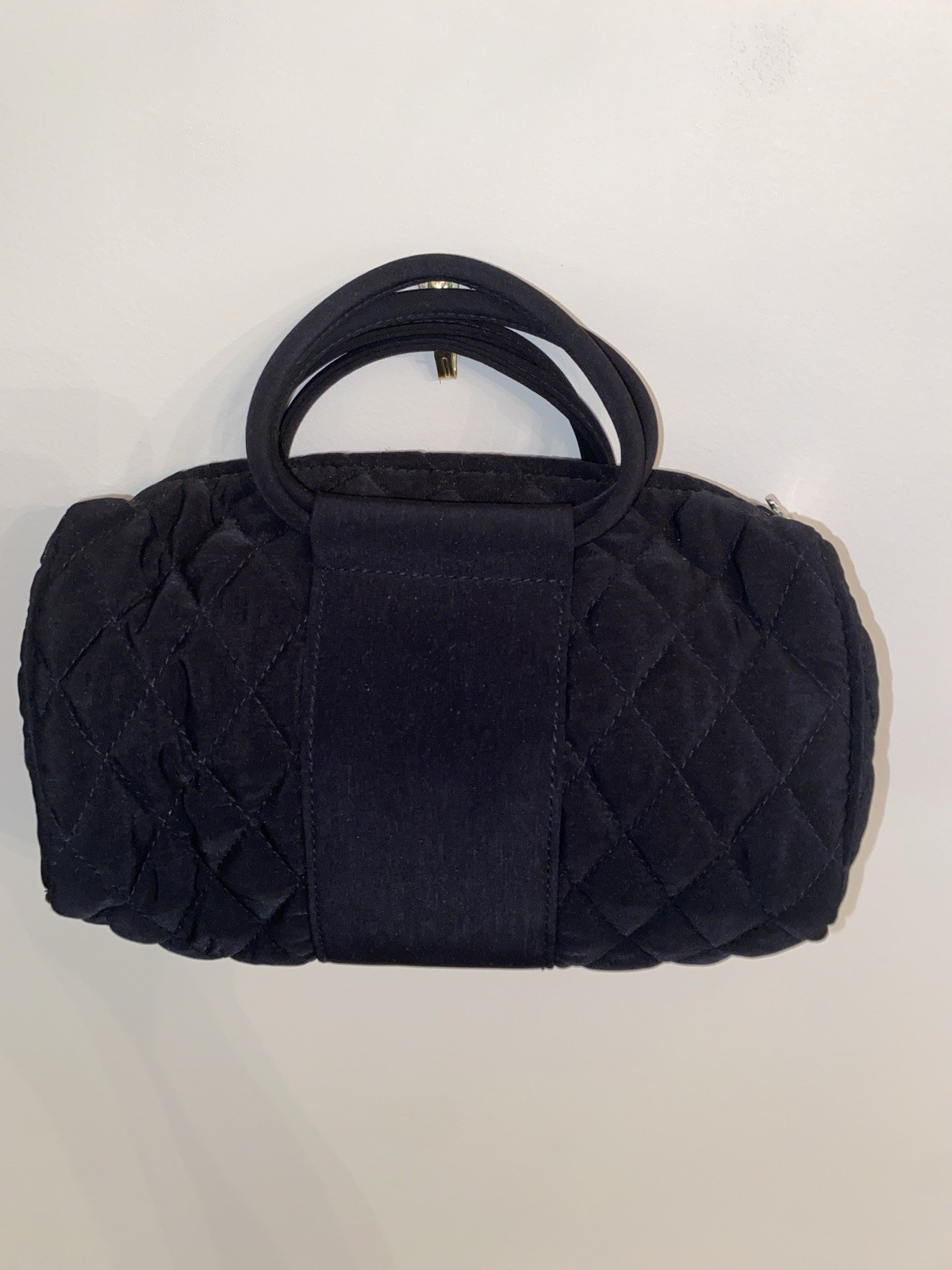 Vera Bradley Quilted Black Microfiber Bangle Bag