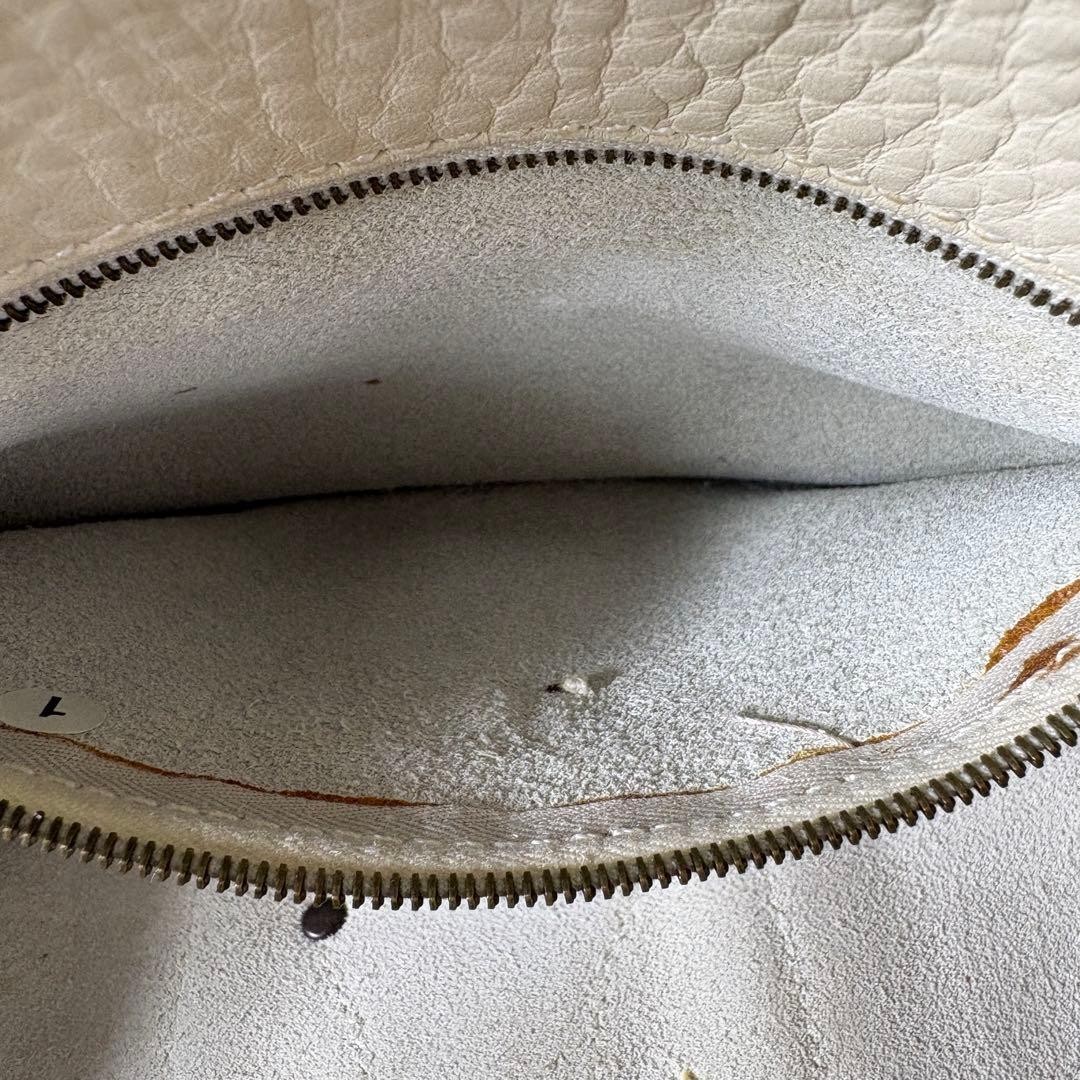 Mulberry Roxanne Handbag White Leather Studded Buckle Pocket Antique Brass HW