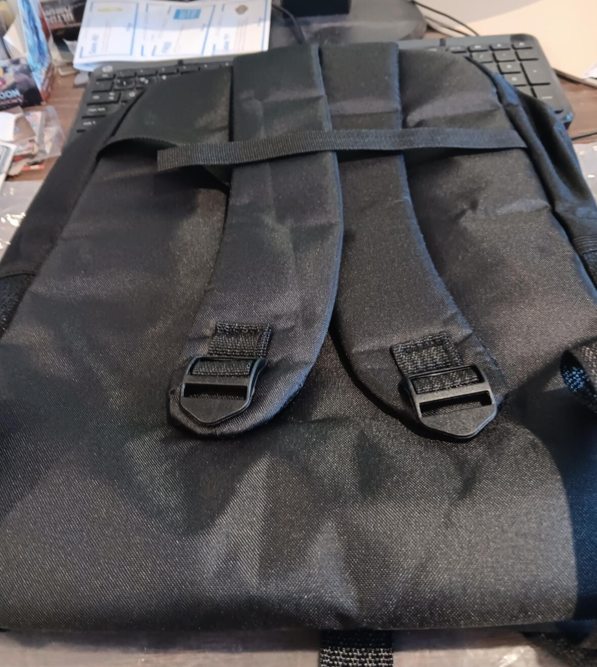 JING PN FASHION, 17″ LONG & 13″ WIDE BLACK BACKPACK, NEW IN SEALED PACKAGE
