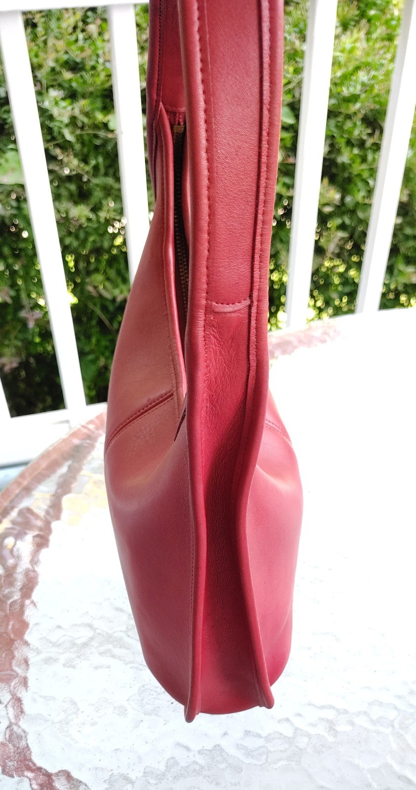 Coach MEDIUM E8D 9025 Vintage Cherry Red Leather Ergo Shoulder Bag