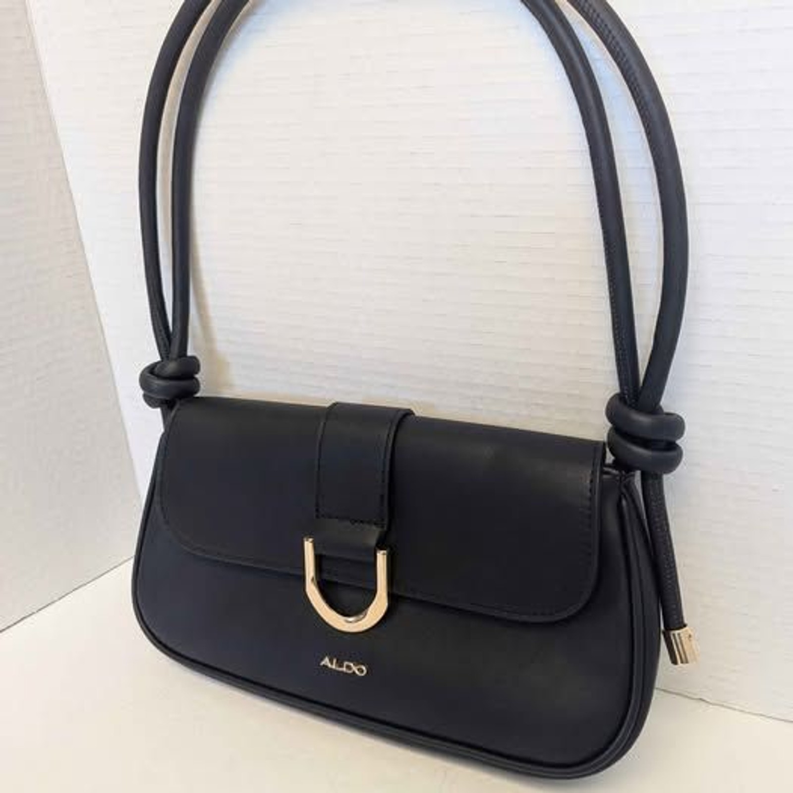 Small Black Aldo Y2K Purse Convertible Handbag Shoulder Bag for Her 10x6x2