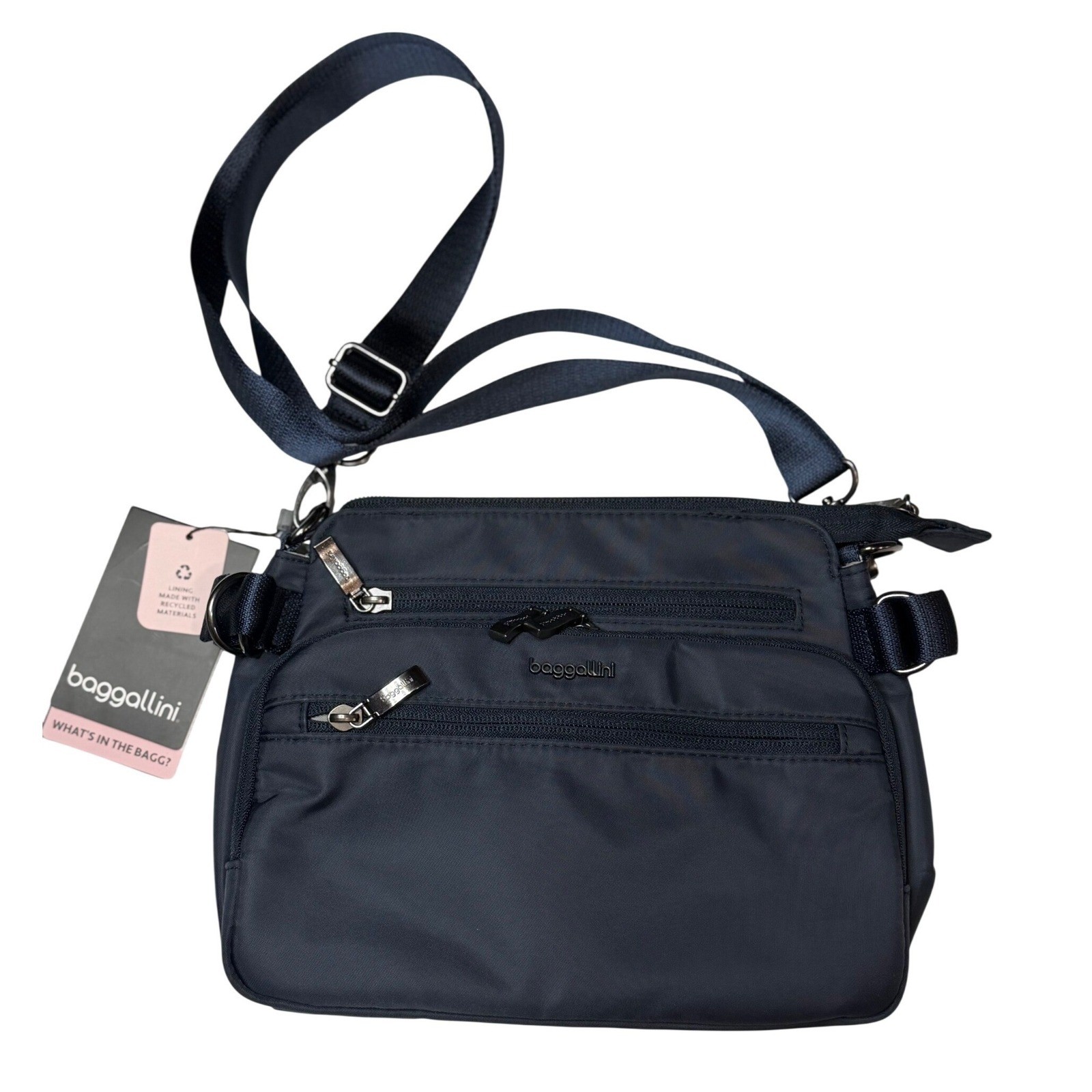 Baggallini Marais Crossbody French Navy RFID Wallet Travel Purse Comfort Style