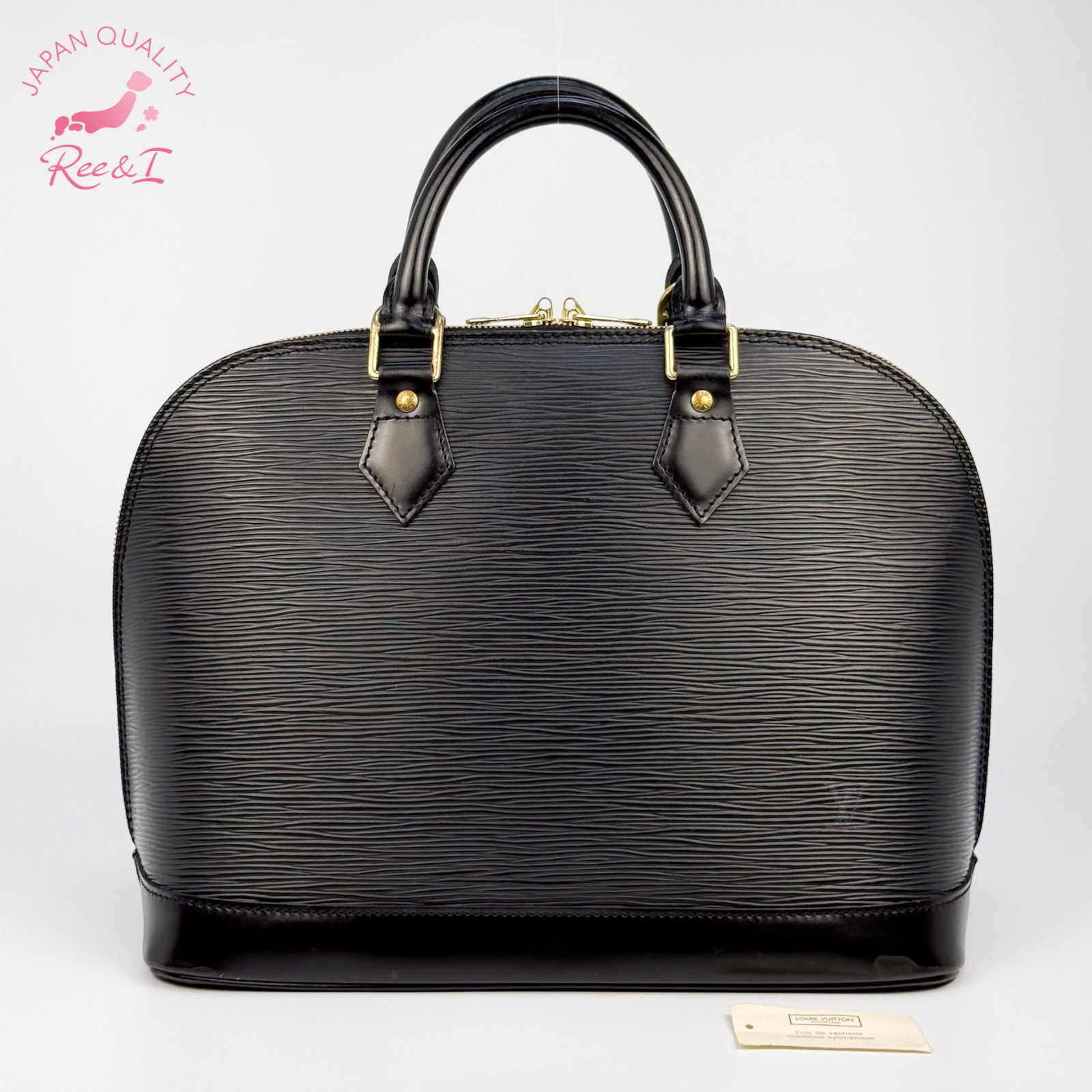 Louis Vuitton Epi Alma PM Black Leather Handbag Purse Gold HW M52142 B26041803