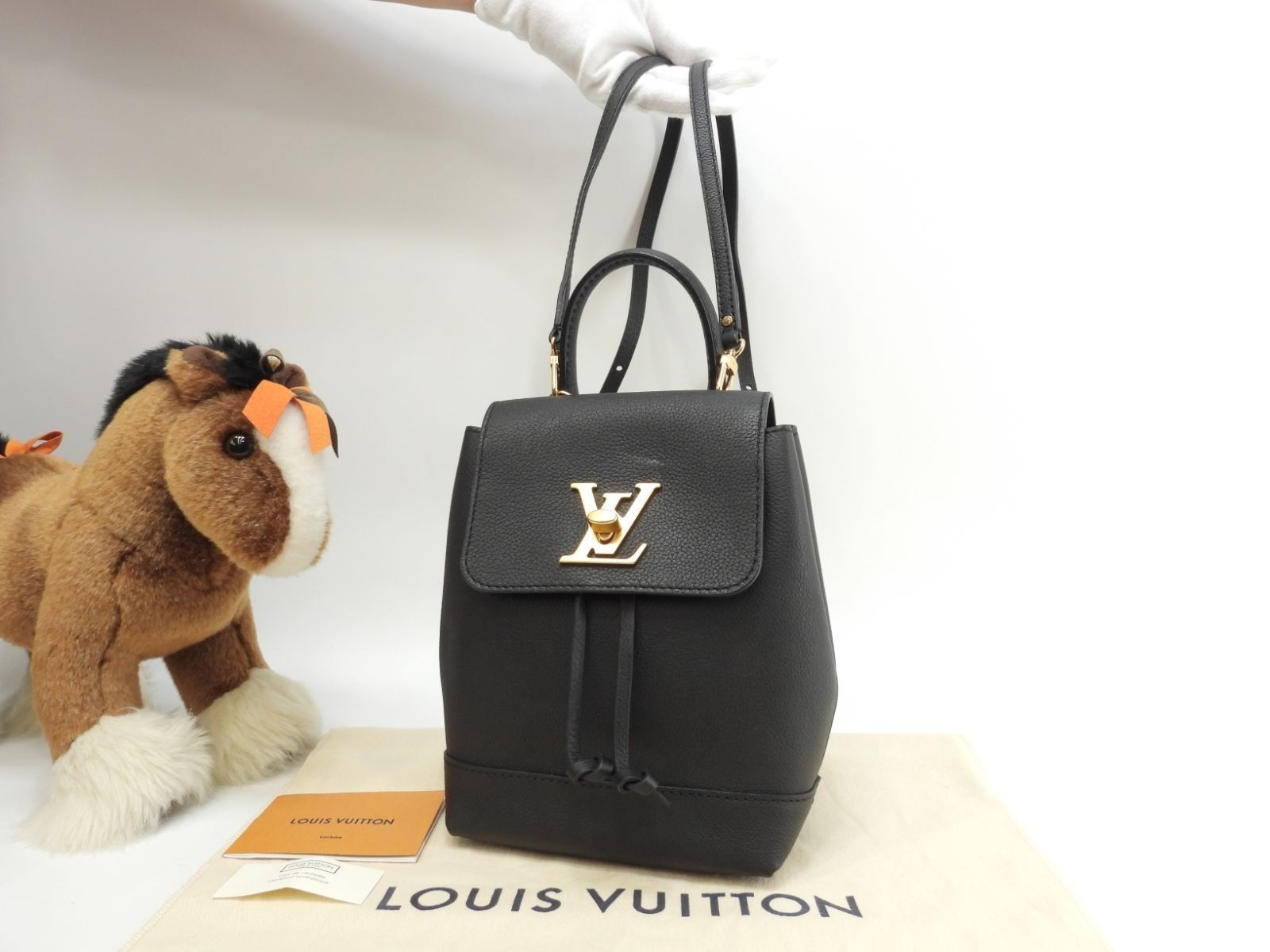 Louis Vuitton Lockme Mini M54573 Black Backpack 6.1*8.2*3.7 inch