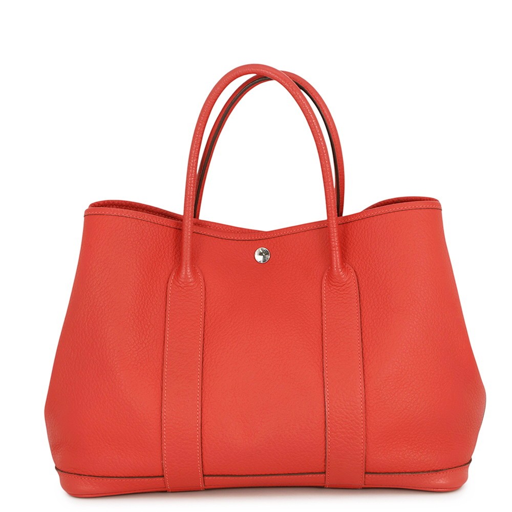 HERMES Garden Party Size PM Negonda Leather Rouge Pivoine