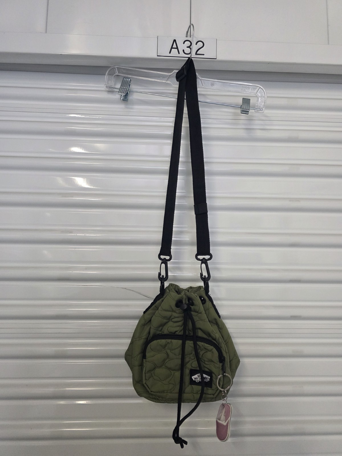 Vans Off The Wall Army Green Crossbody Bag Construct Cordura Small Shoulder Pack