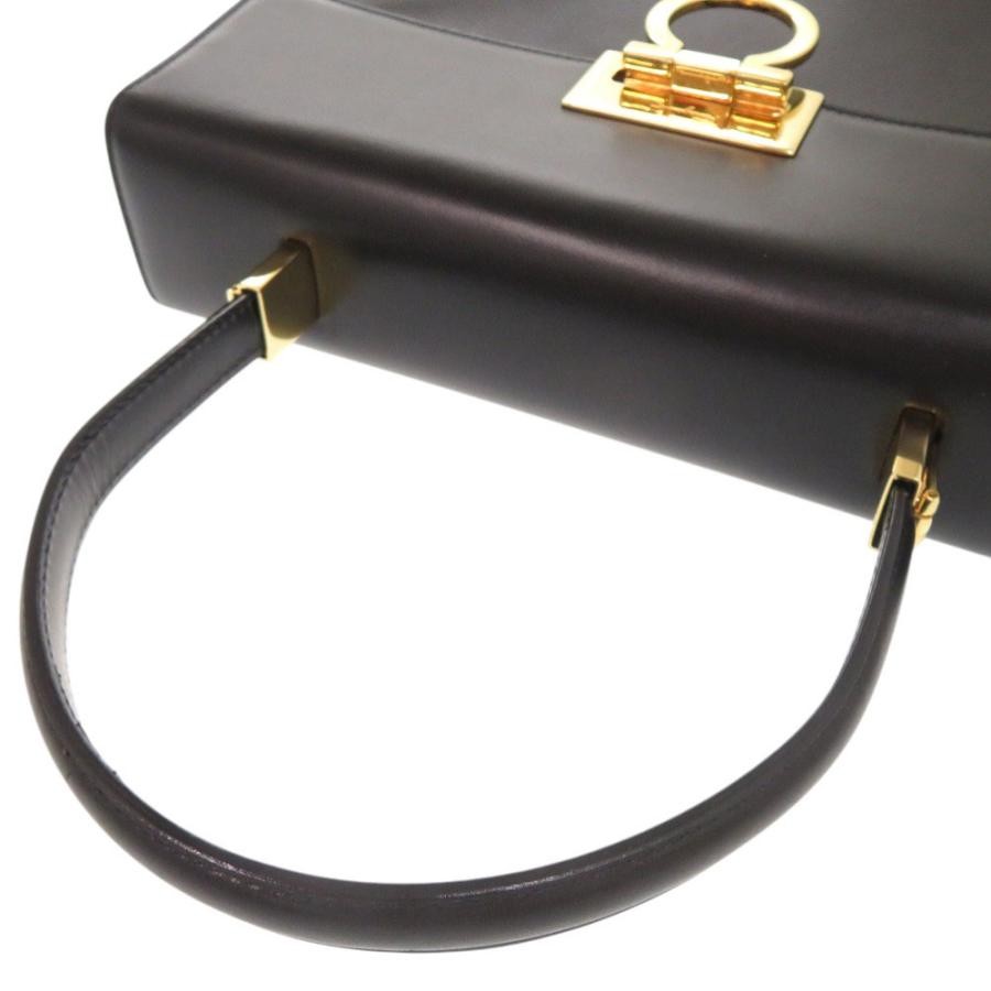 Salvatore Ferragamo Bag: Gancini Black W26H20.5D8cm w/dust bag strap;