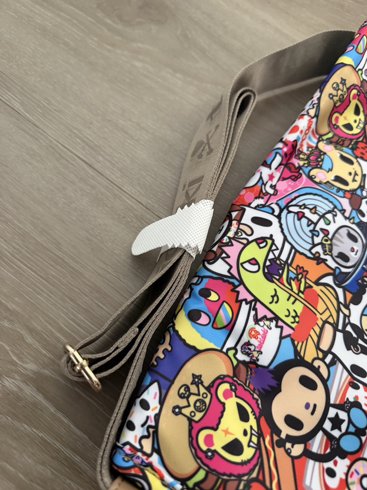 Tokidoki Food Buffet Collection Messenger Bag 2015 Vintage W/ Unicorno Keychain