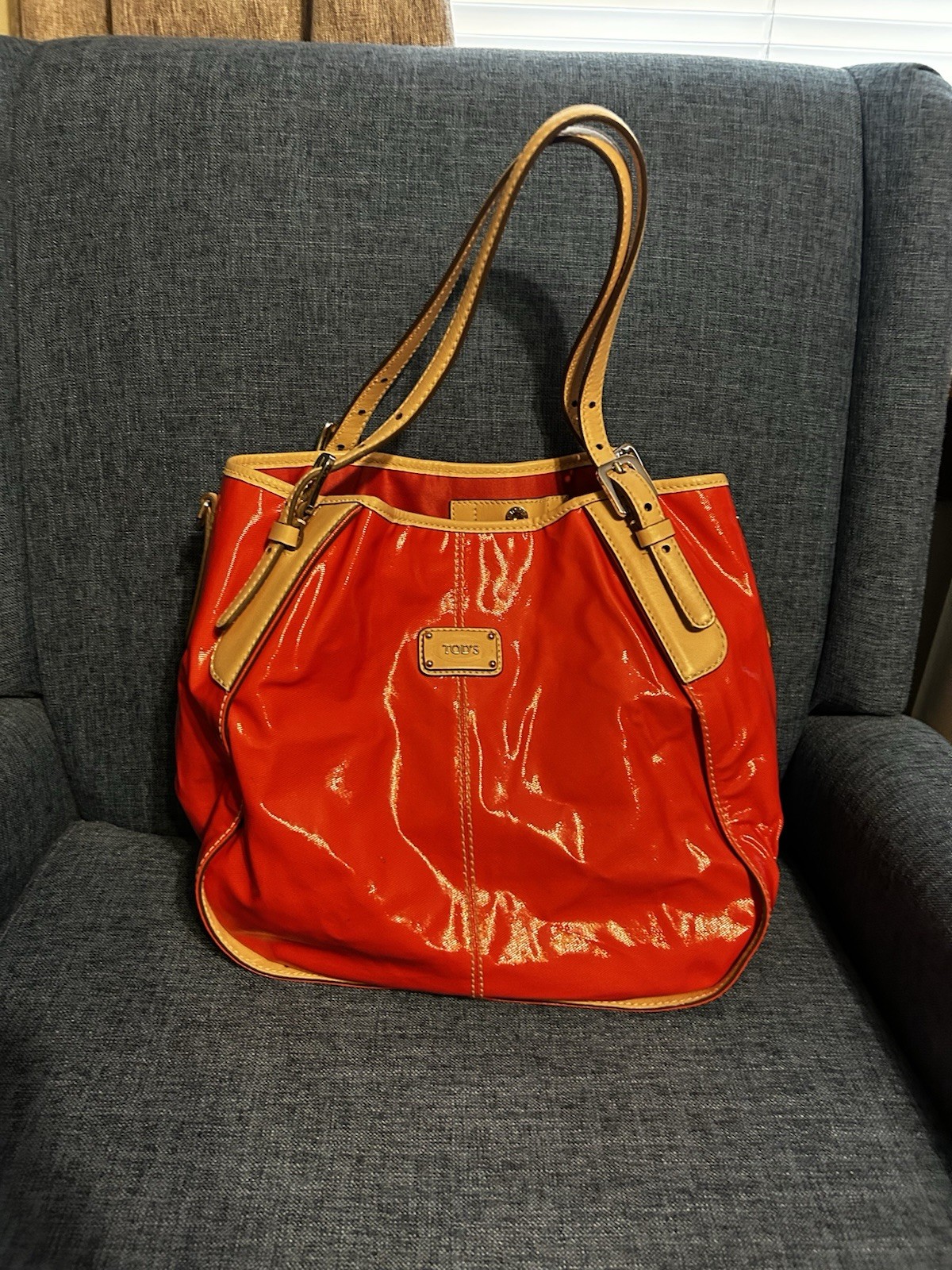 Tods Authentic Bright Pink Satchel Purse Handbag