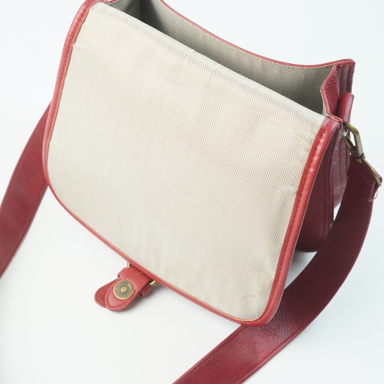 Islander Harris Tweed Saddle Bag Crossbody Fuchsia Red Plaid Tartan Wool Purse