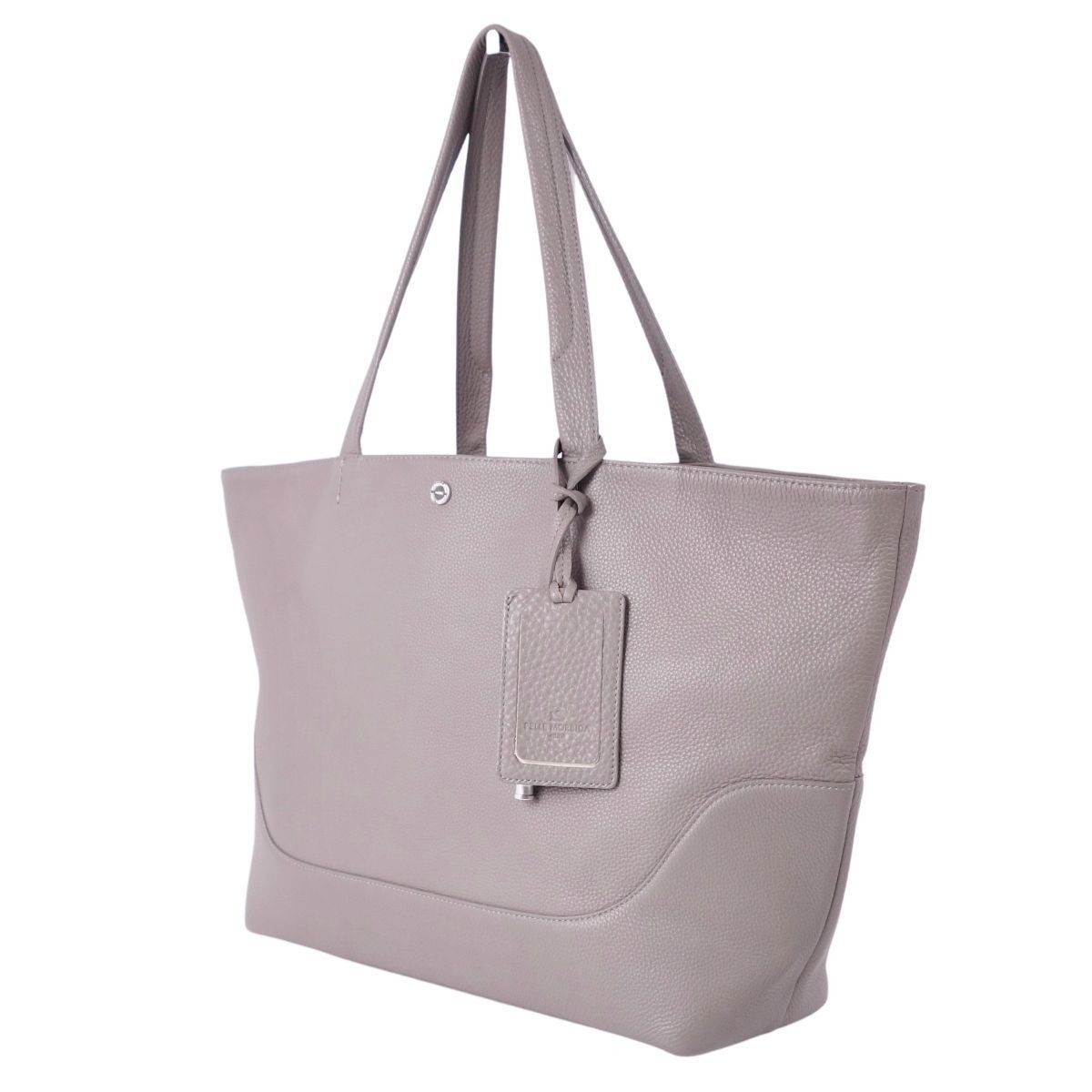 PELLE MORBIDA Leather Gray Tote Bag Men’s Women’s All-Season Authentic Conditio