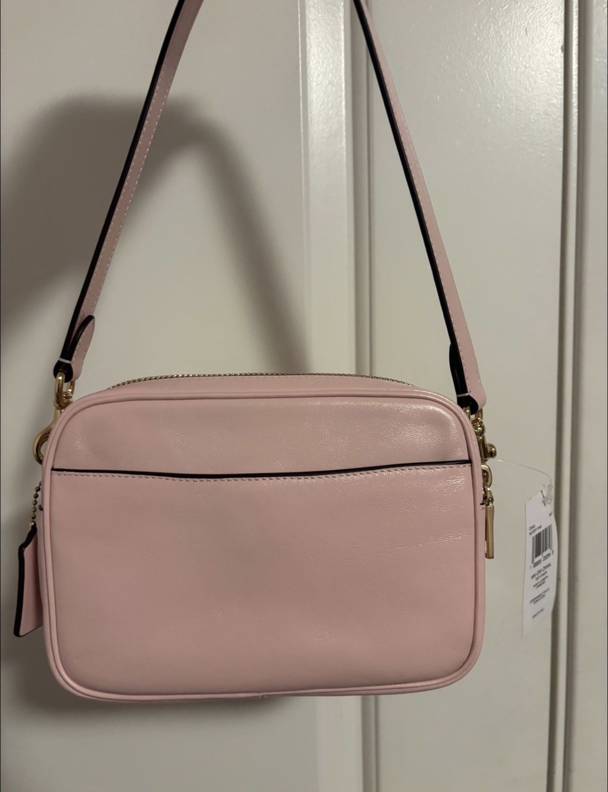Coach Mini Carey Crossbody Bag CEA02 crinkle leather/Gold/Soft Pink