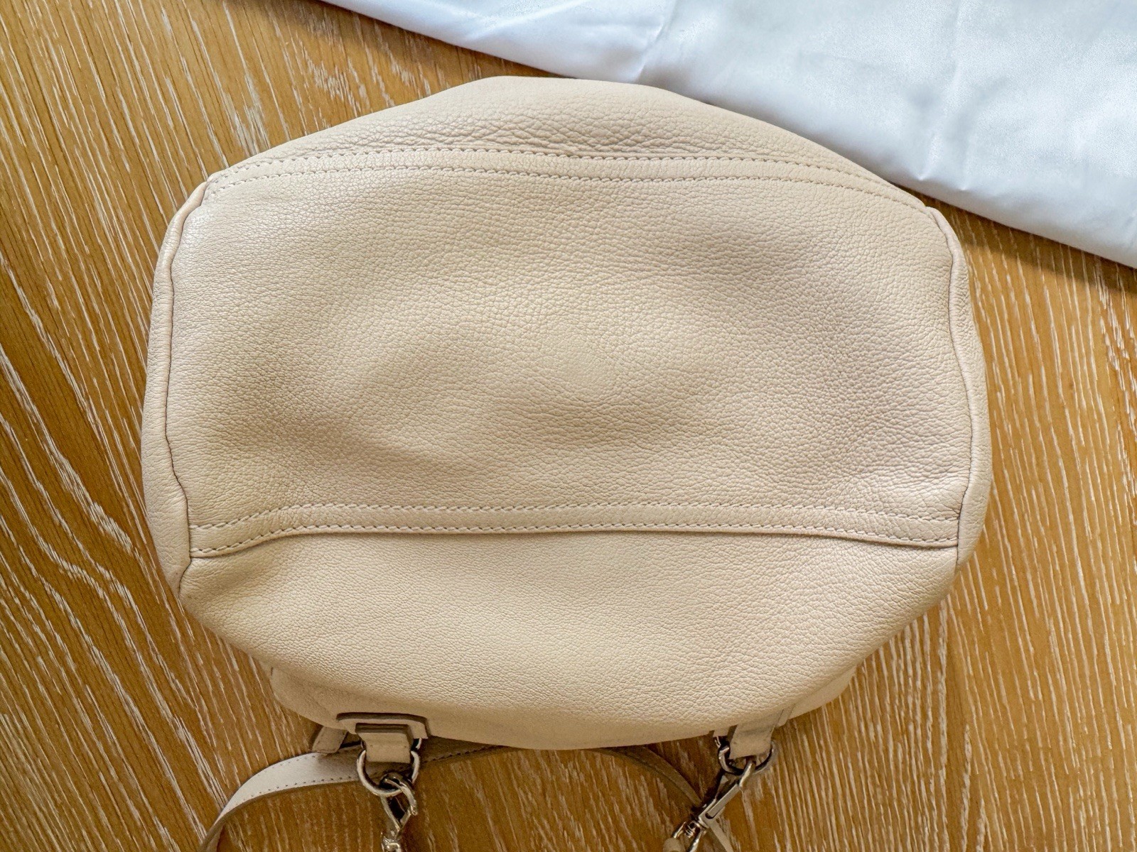 Givenchy Mini Pandora Beige Pebbled Leather Crossbody Satchel Made Italy