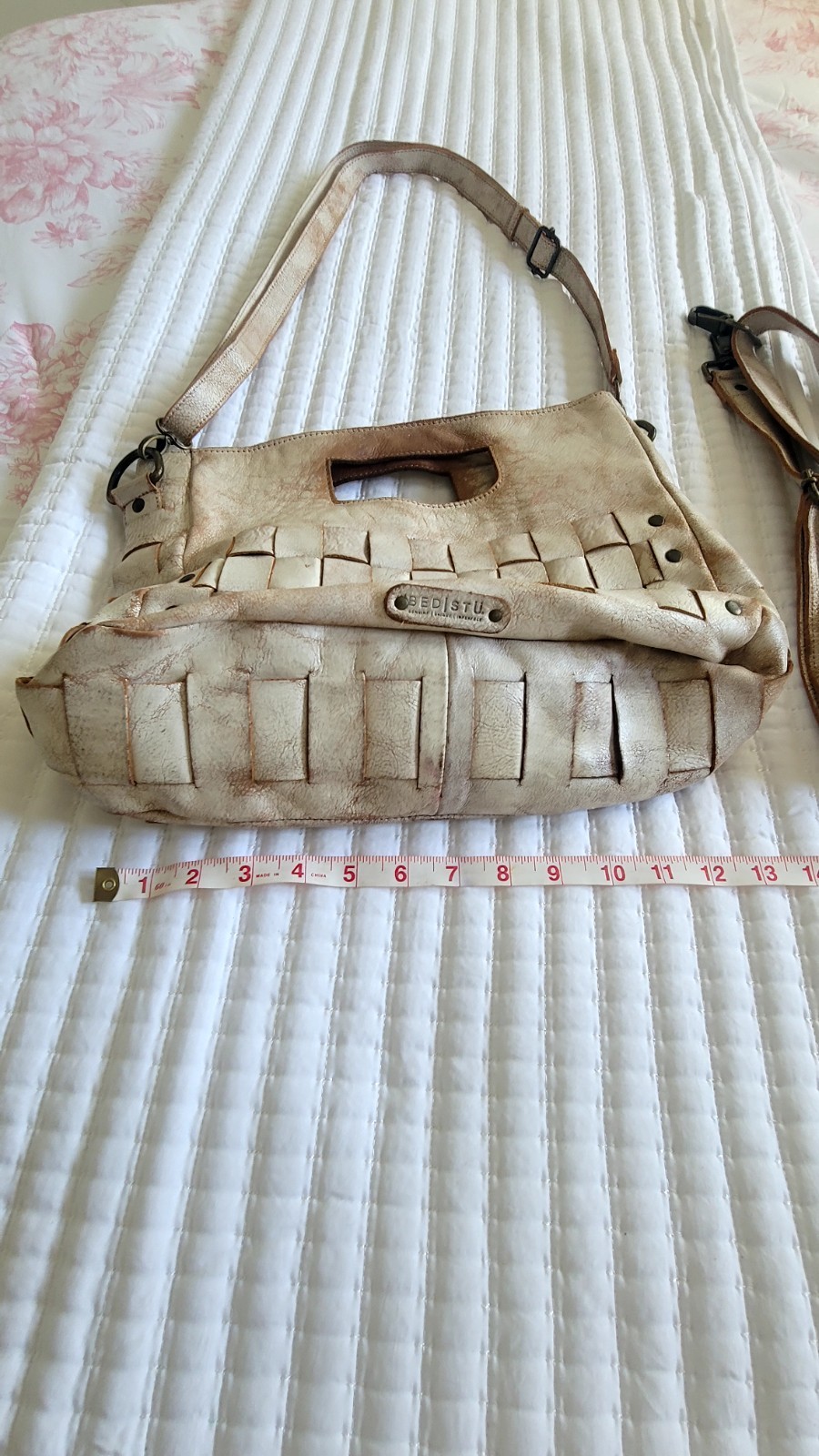 Bed Stu Orchid Crossbody Nectar Lux Distressed White