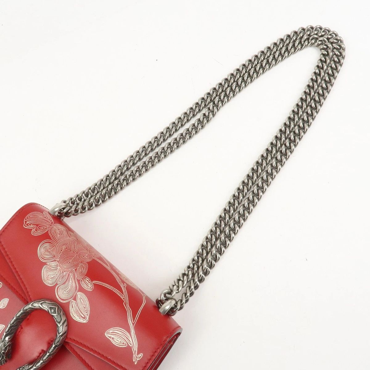 Gucci Dionysus Leather Shoulder Bag Red Limited Edition 421970 Authentic Used