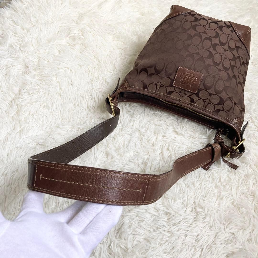 COACH Duffle Bag Bucket Type 2way Brown