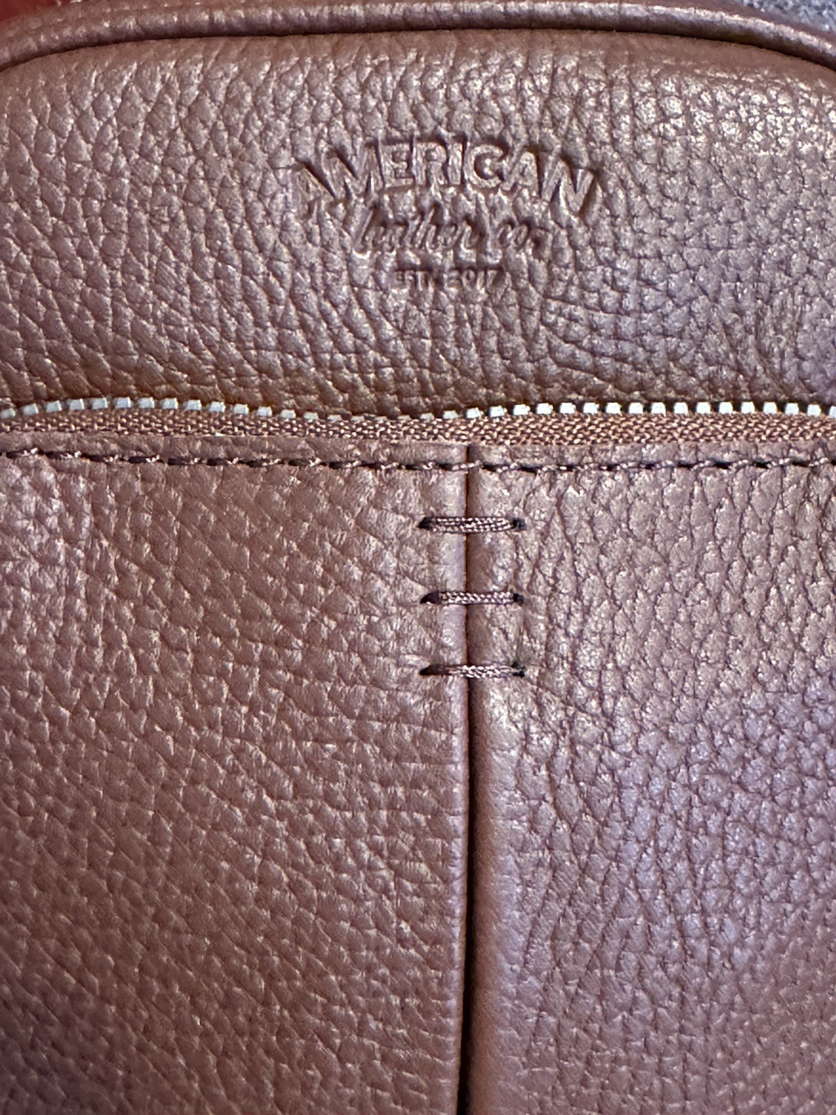 American Leather Co Cleveland Mini Crossbody Bag Brown Pebbled leather NWT