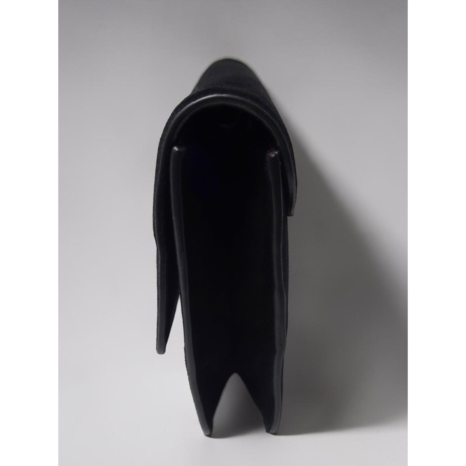 Hobbs London Black Suede Leather Convertible Clutch Shoulder Bag