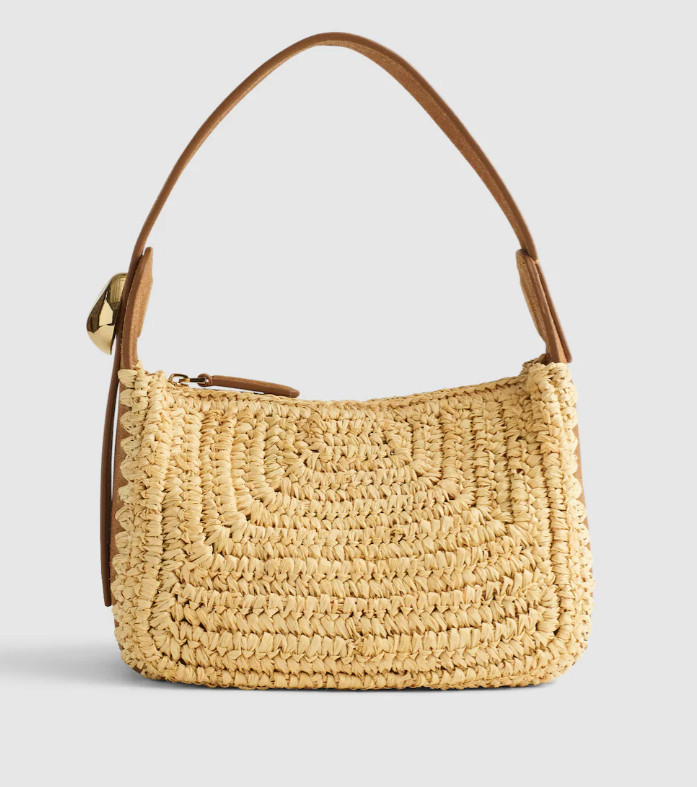 Madewell Sculpted Metal Wristlet Bag Leather Clutch