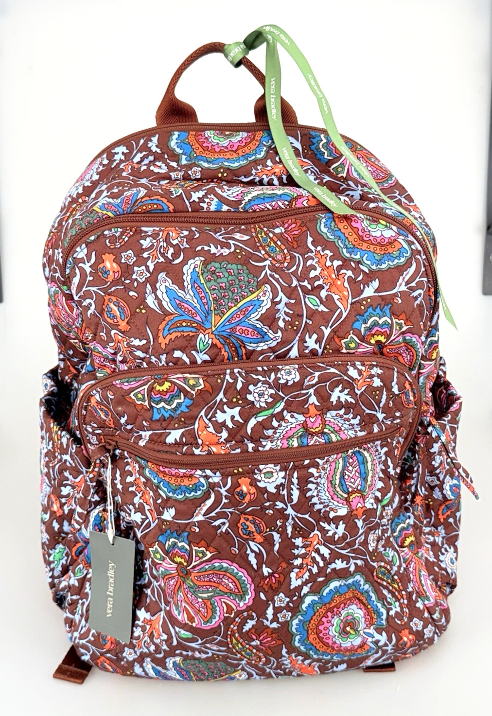 Vera Bradley Bancroft Backpack Quilted Marrakesh Cinnamon Paisley 50103 NWT