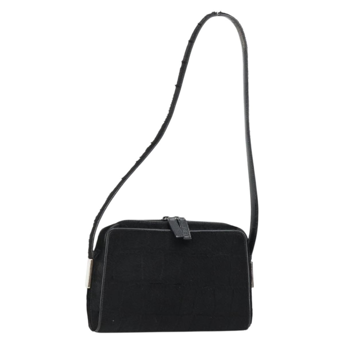 GUCCI Shoulder Bag Harako leather Black Silver 007 1014 0274 5 Auth 183309