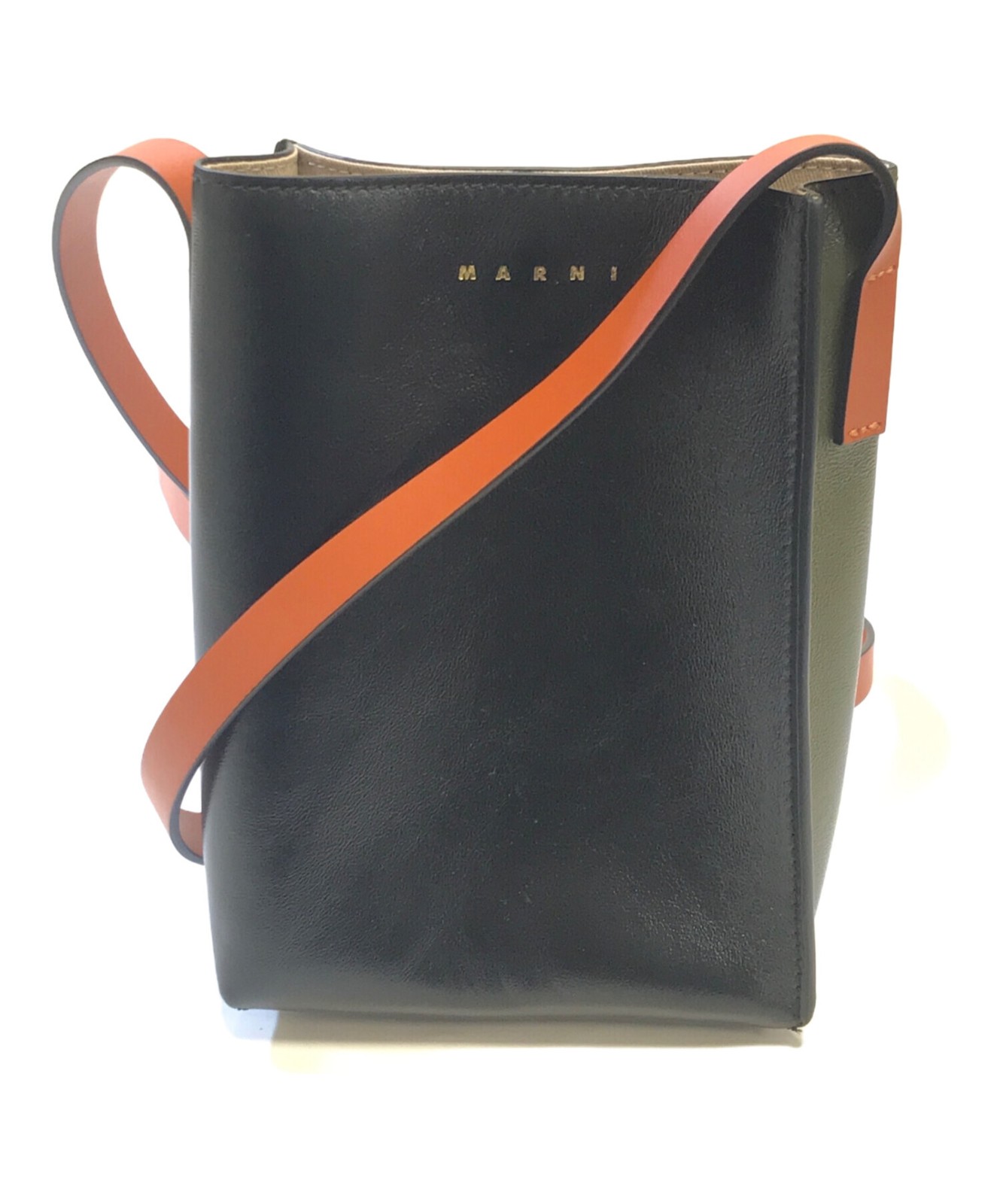 Marni MUSEO SOFT SBMP0084U0 Leather Black Shoulder Bag #TFB6645