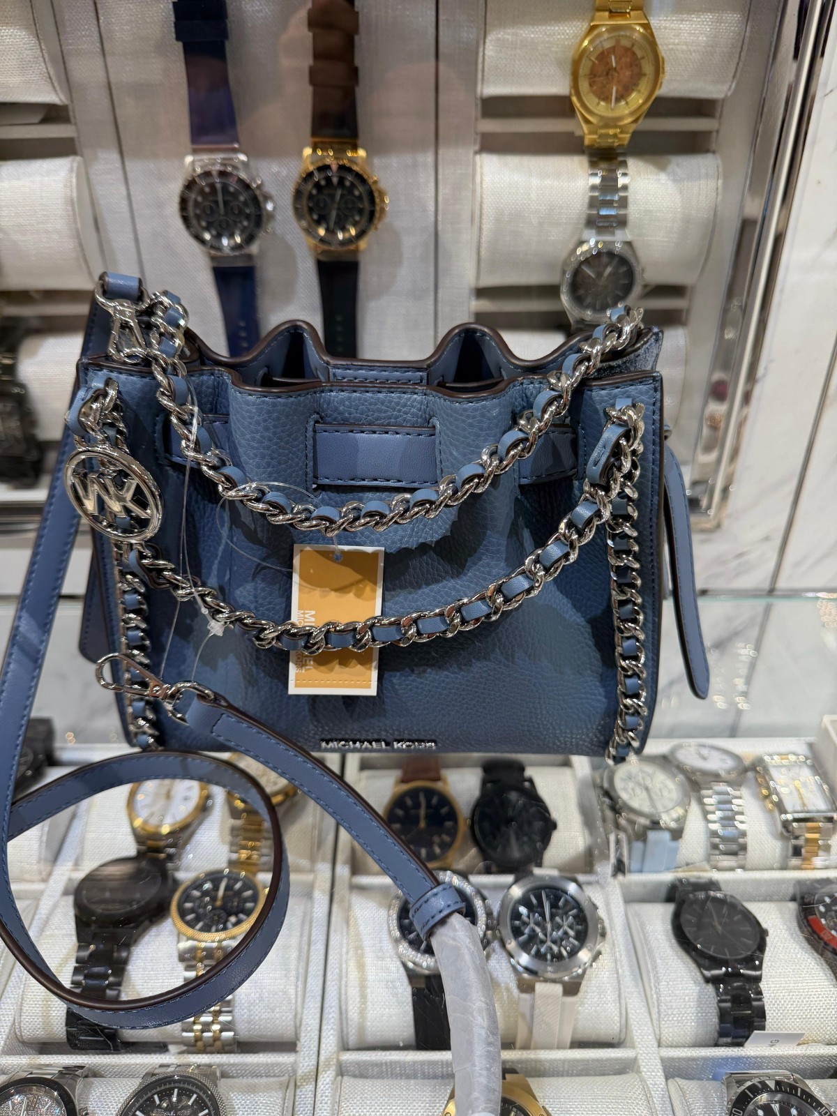 Michael Kors Mina Small Crossbody MK Bag Handbag Purse Messenger Shoulder Women