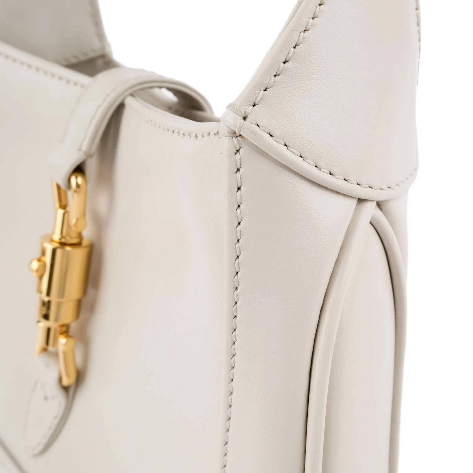 GUCCI Jackie 1961 Small Leather Shoulder Bag White W27.5cm H19cm D4cm