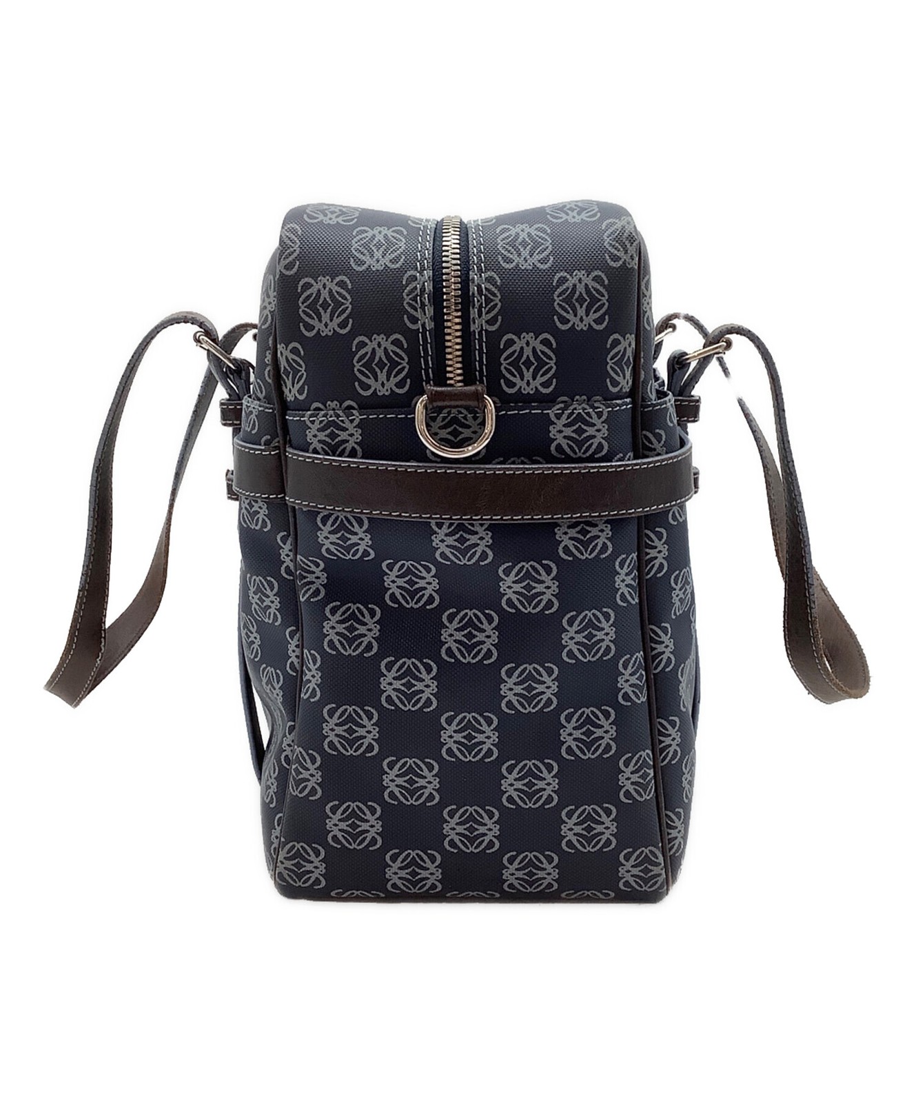 LOEWE Boston bag Navy Authentic From Japan