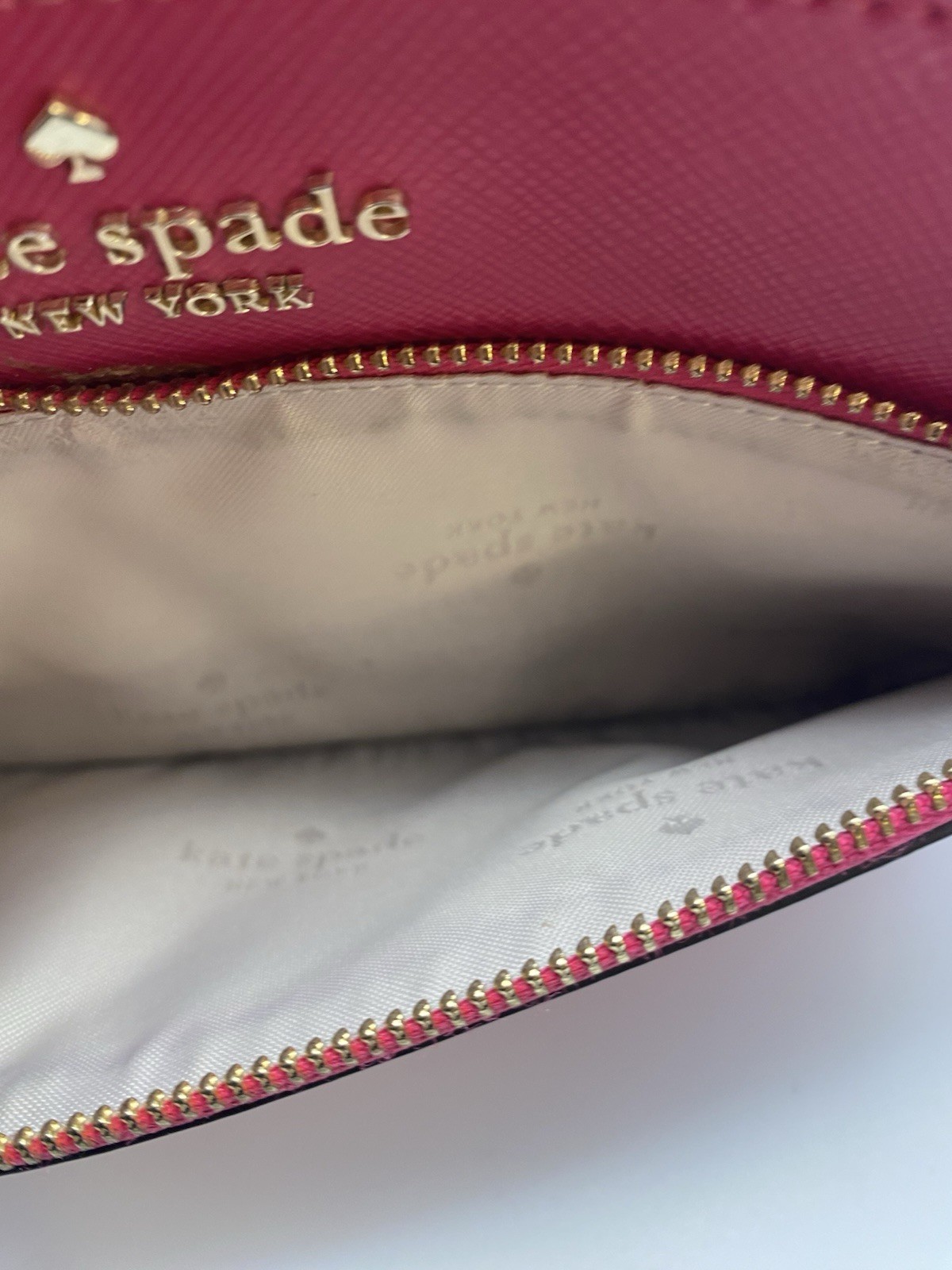 Kate Spade Staci Small Saffiano leather New York satchel handbag with clutch