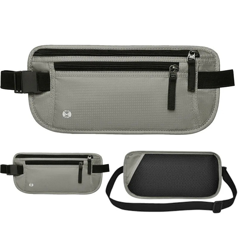 Travel Money Belt Waterproof Waist Bag Fanny Pack Hidden Wallet
