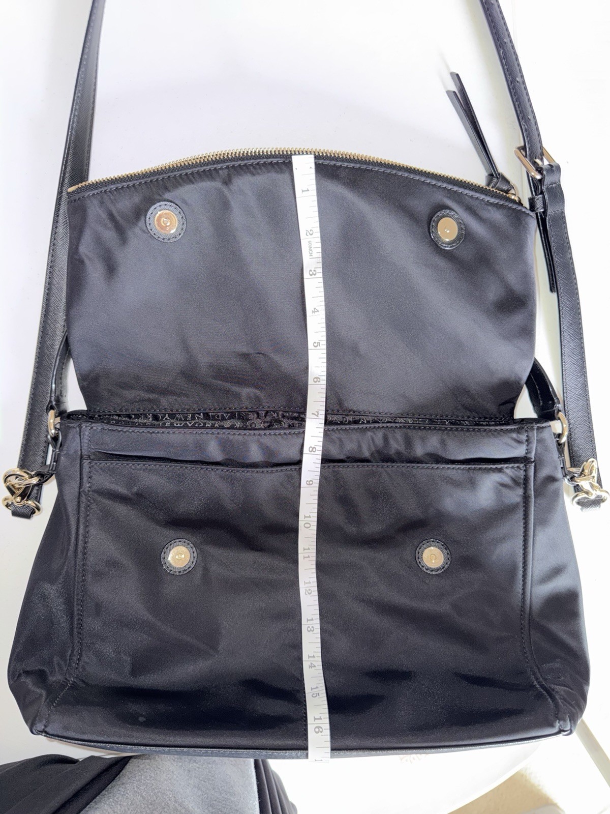 Kate Spade Lyndon Blake Avenue Crossbody Shoulder Bag Black Nylon