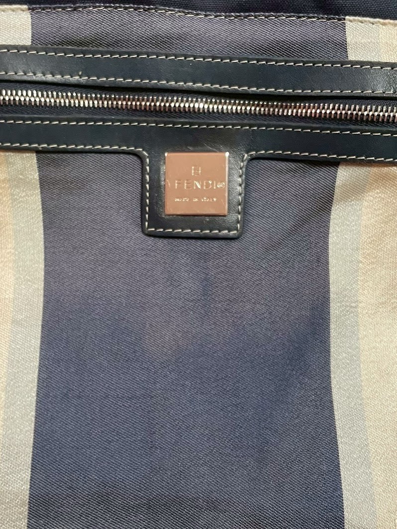 fendi Mamma Baguette Shoulder Bag Denim Tote 308T0302
