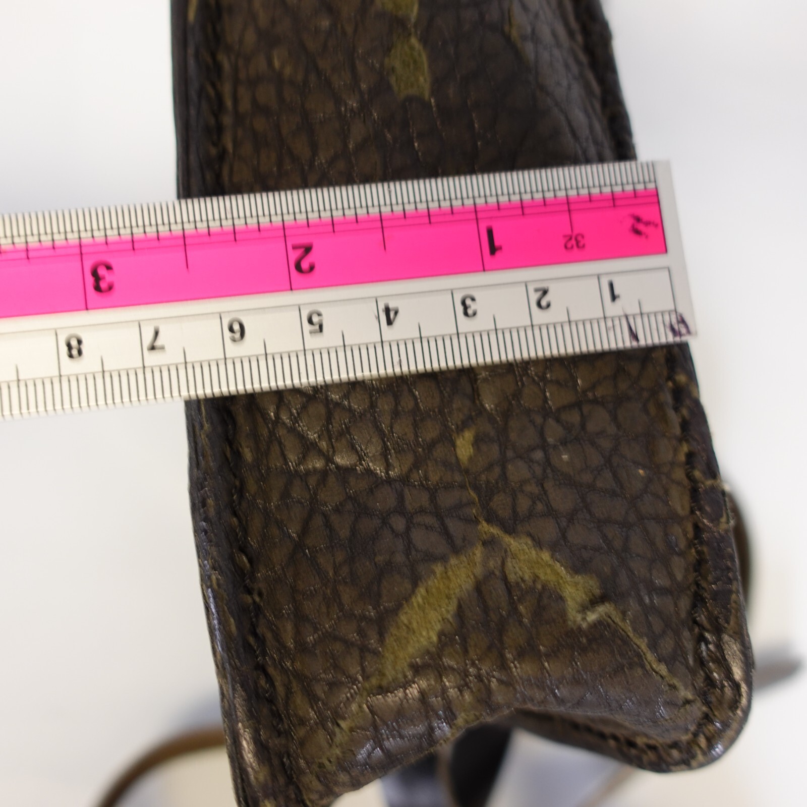 Y2K Grunge Pebbled Leather Crossbody Bag Witchy Western Brass Handmade