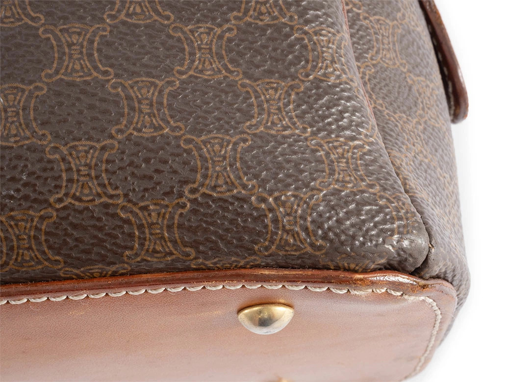 CELINE Macadam MC97 Tote PVC / Leather Brown Unisex Bag #URB375