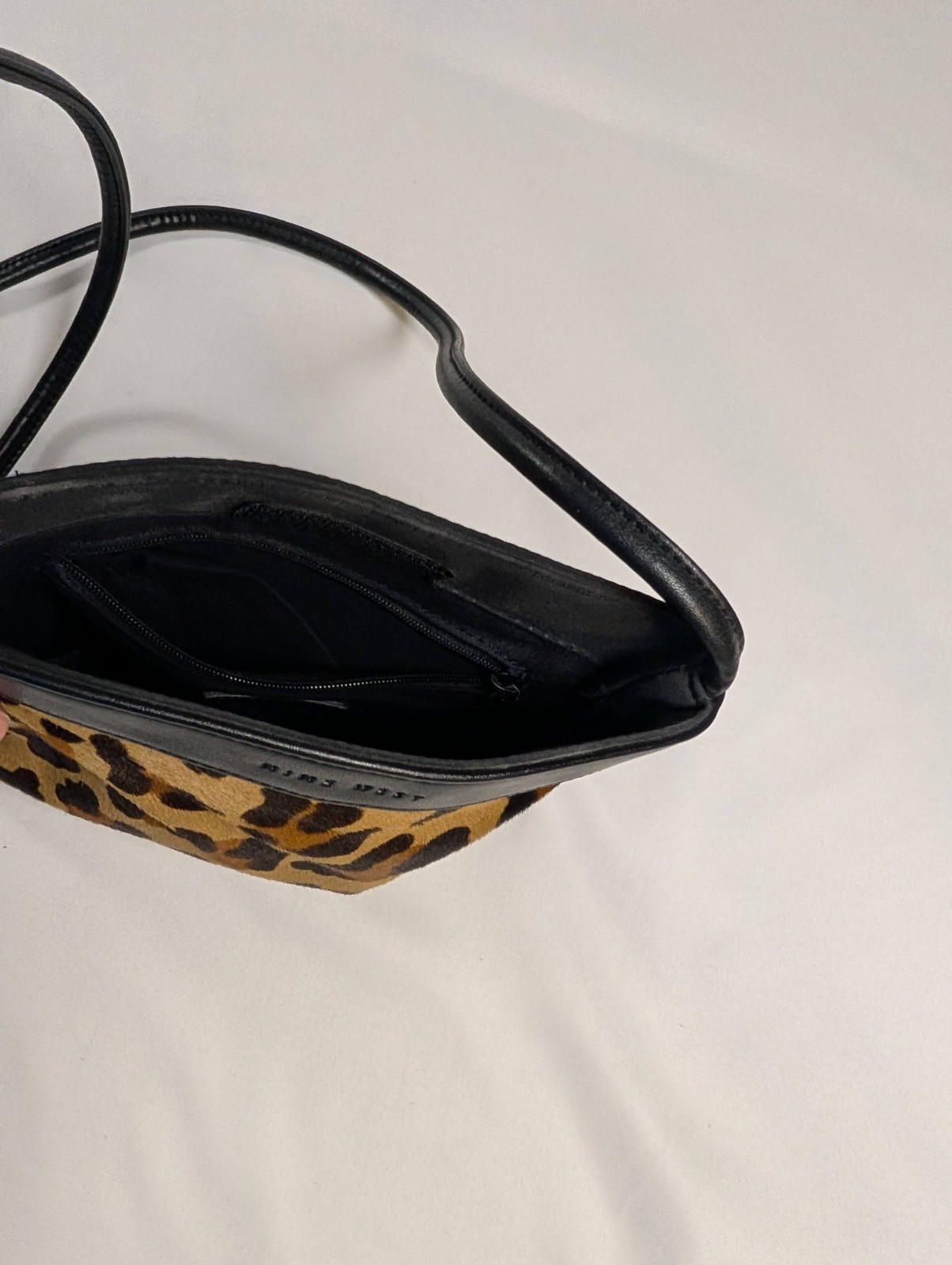 Nine West Leopard Print Crossbody Purse 7.25×8”x 2”Shoulder Bag w/21” Drop-Nice!