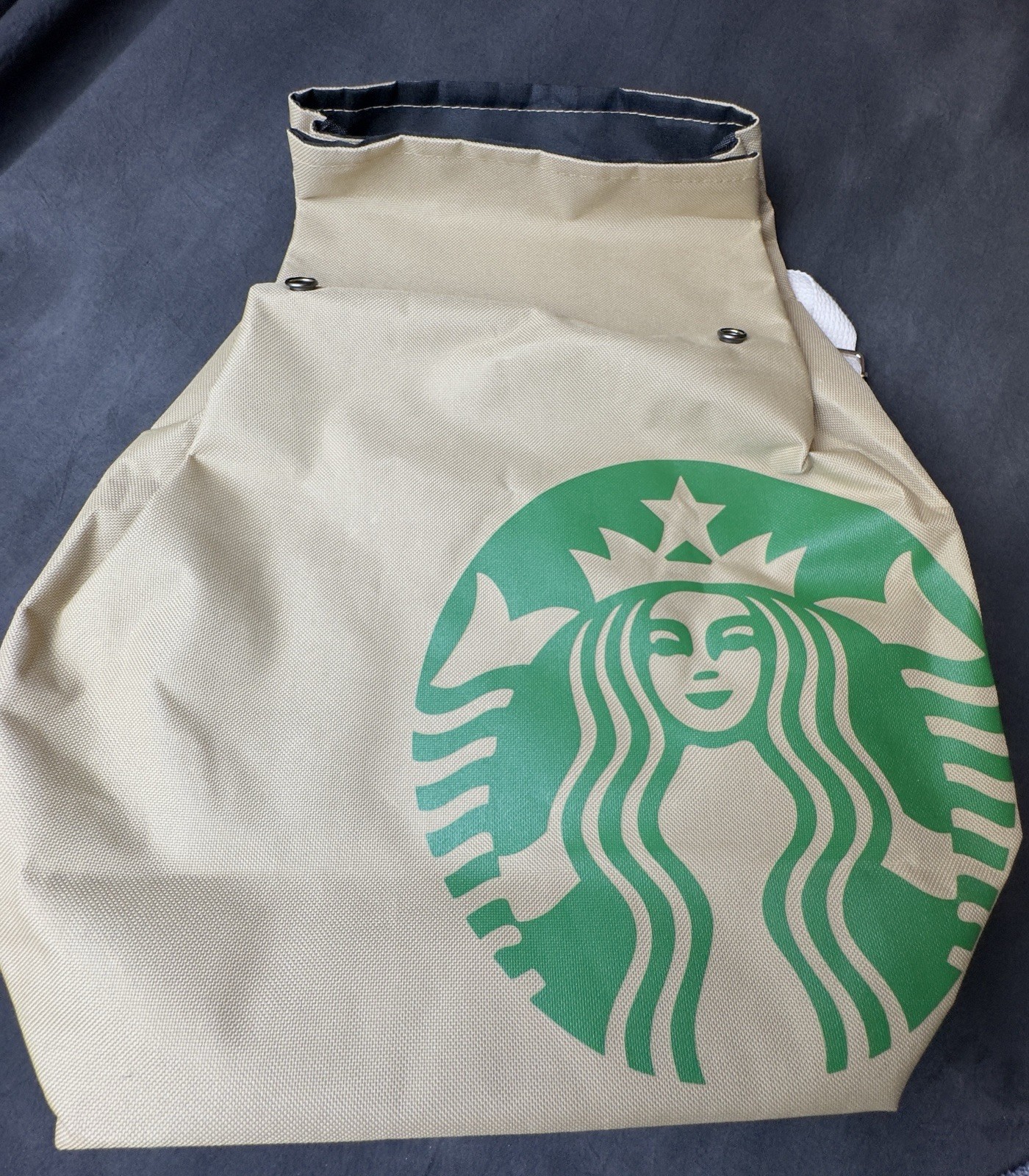 Starbucks Beige canvas Tote with Green Logo