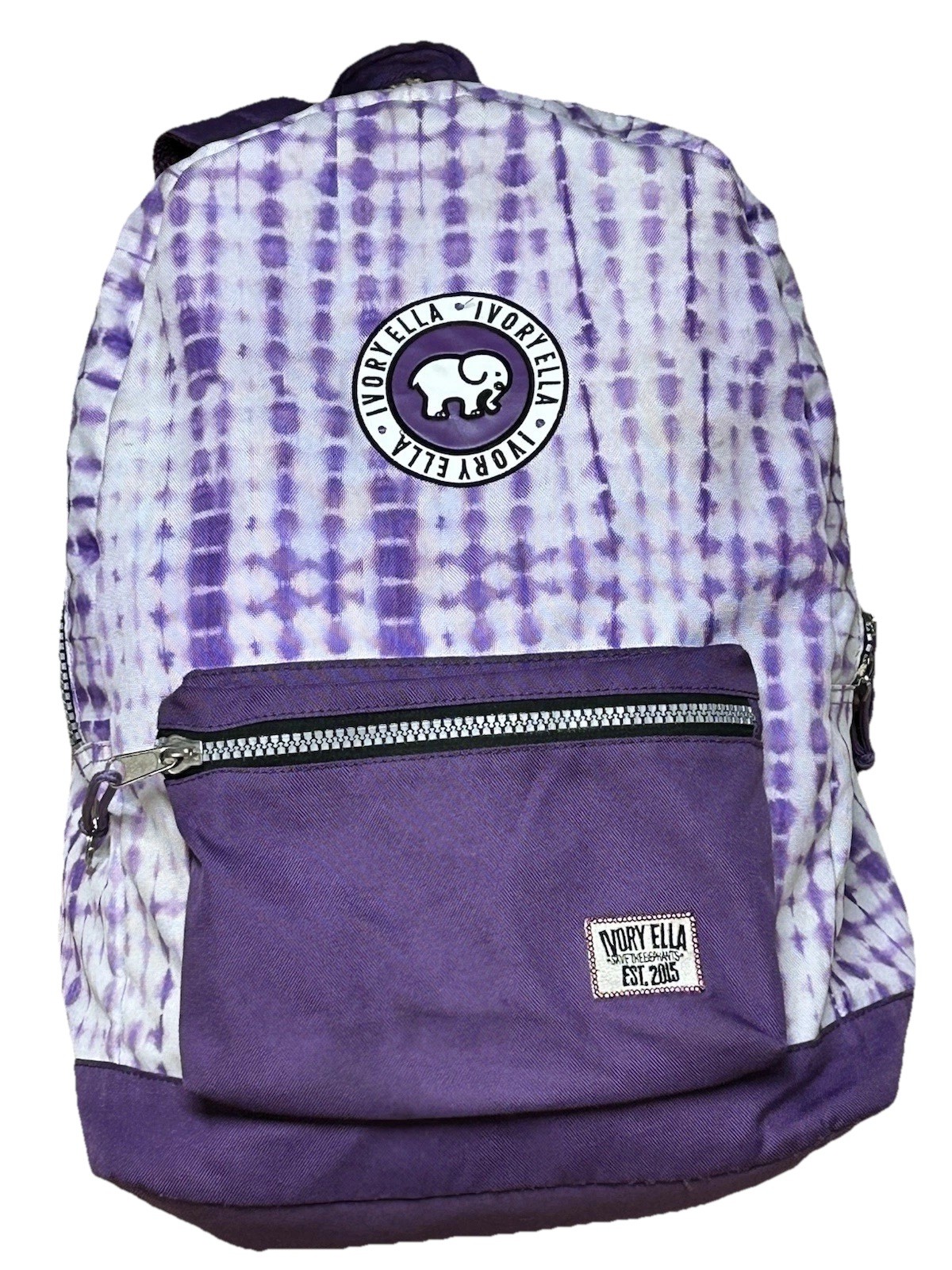Ivory Ella Purple Tie Dye Backpack School Book Bag Travel Laptop
