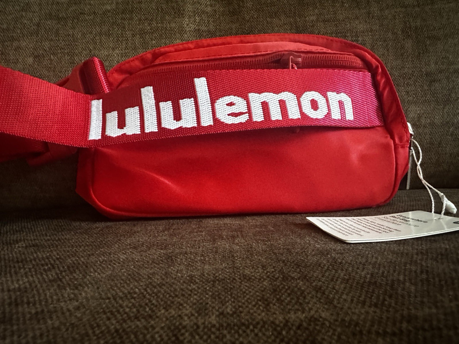 Lululemon Red Employee Everywhere Belt Bag Word mark