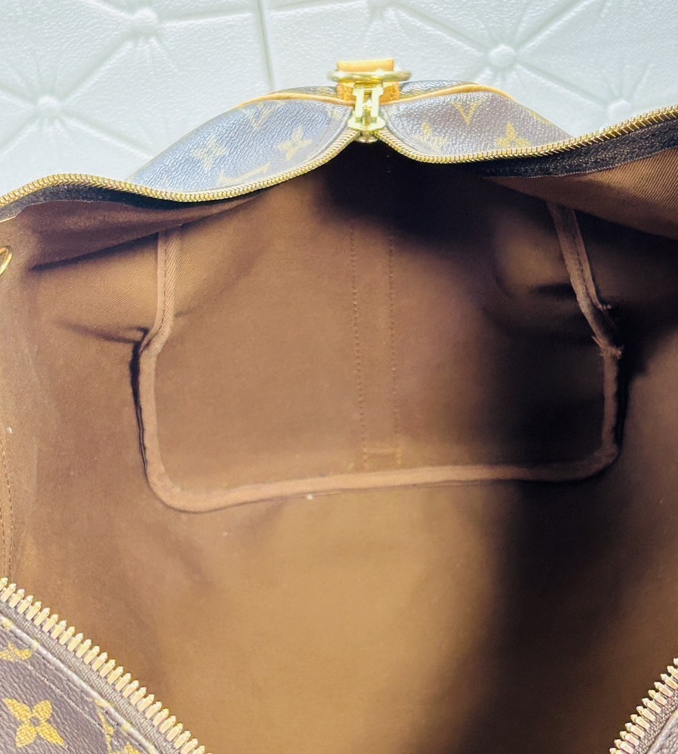 Louis Vuitton Keepall Bandouliere 55 Monogram Canvas Brown Boston Bag M41414 LV