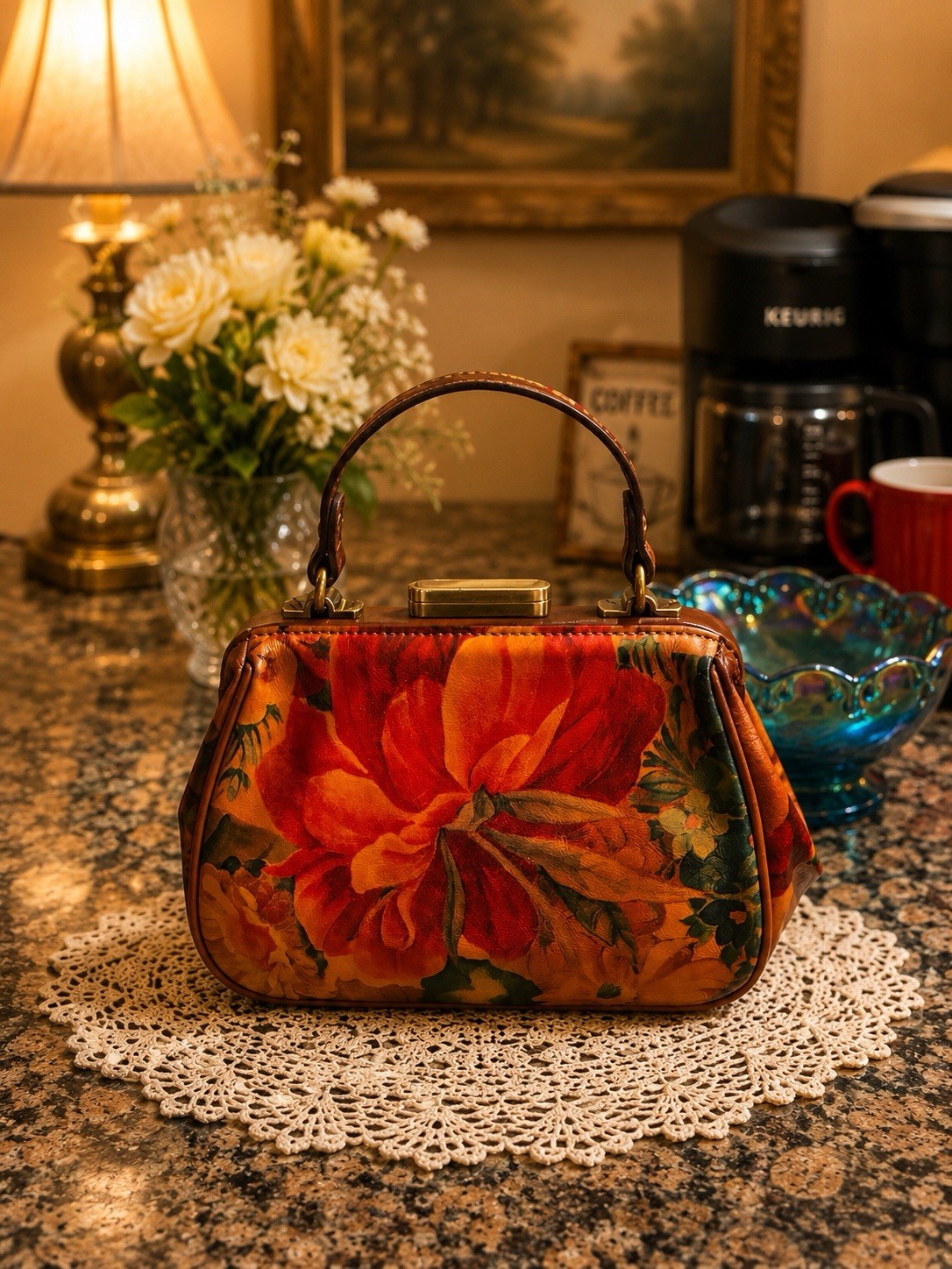 Patricia Nash Gracchi Multicolor Satchel. NWT. Retail 279.00