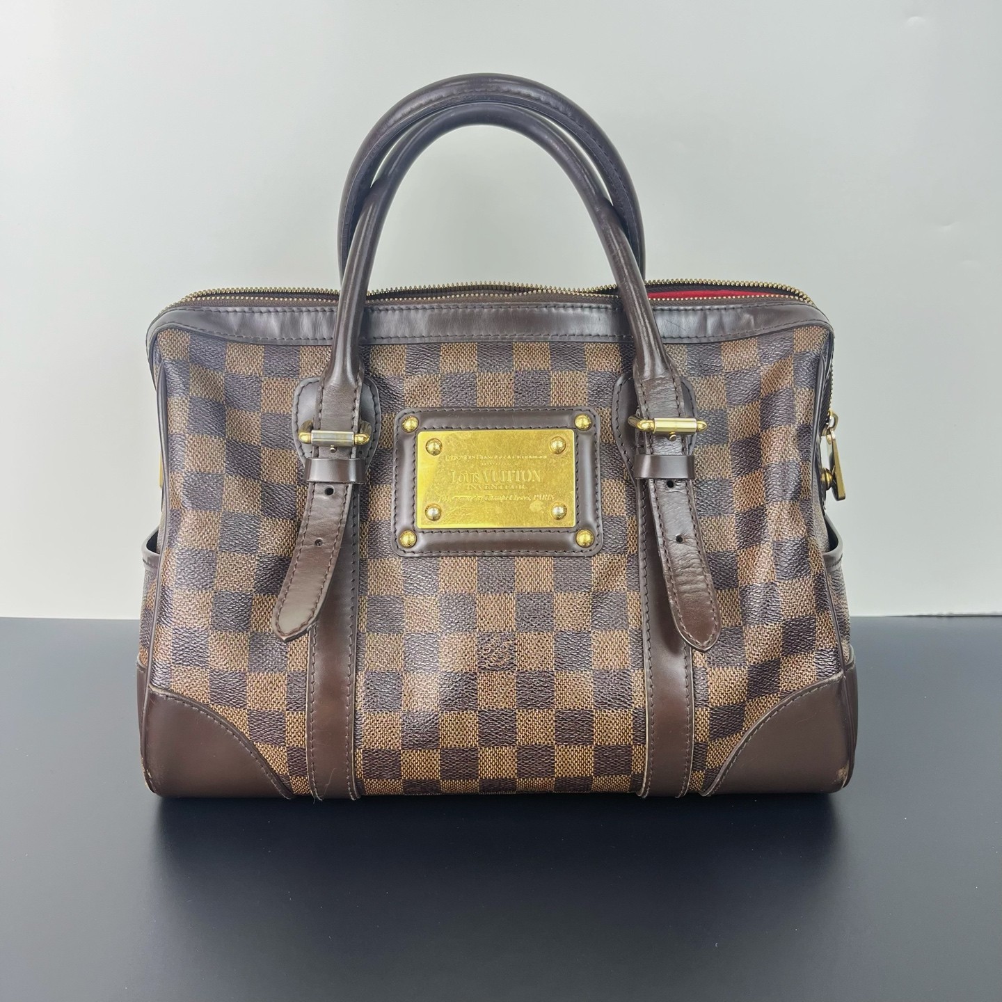 Louis Vuitton Damier Ebene Normal Brown Coated Canvas 2Way Bag Duty Paid