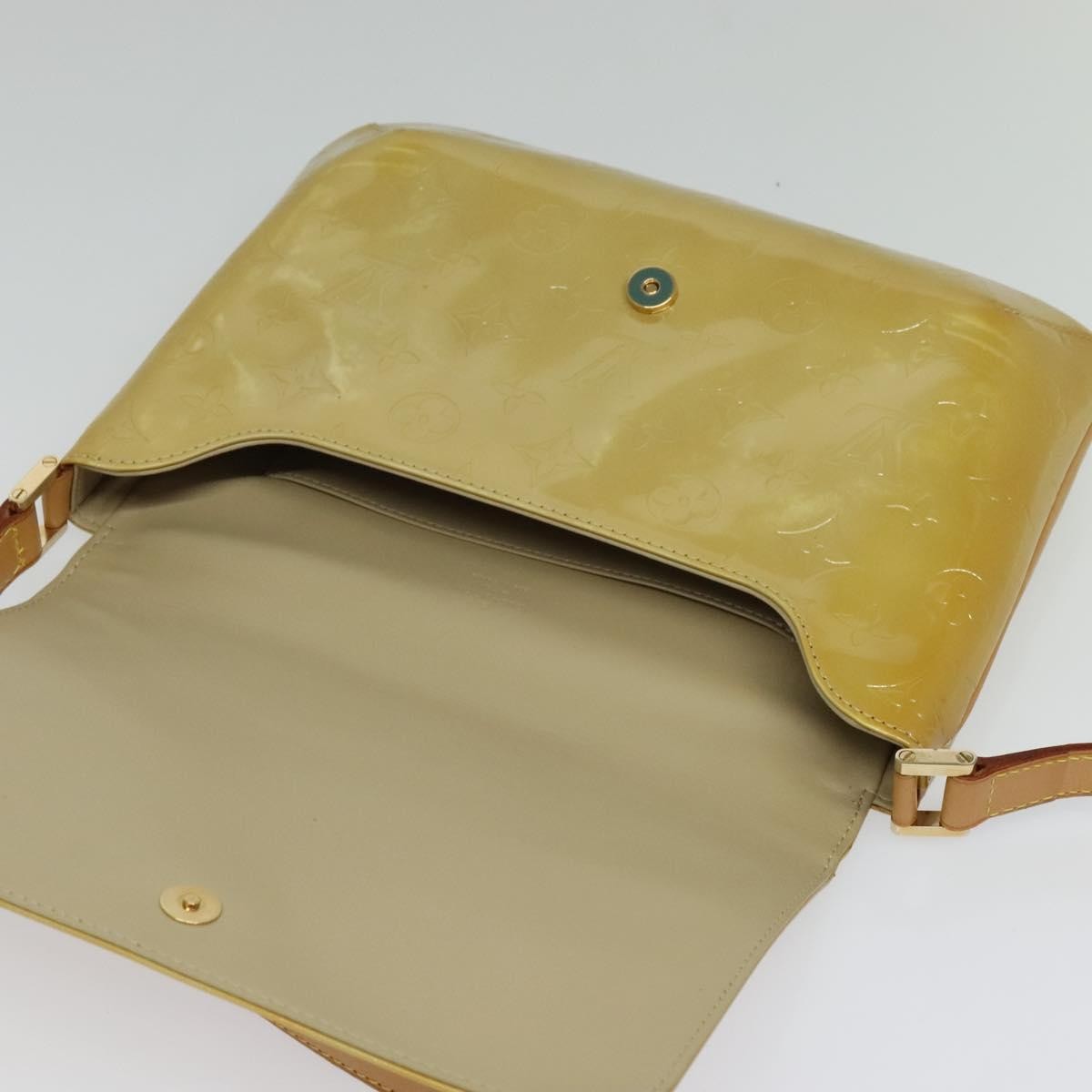 LOUIS VUITTON Monogram Vernis Thompson Street Bag Beige M91301 LV Auth ep10811