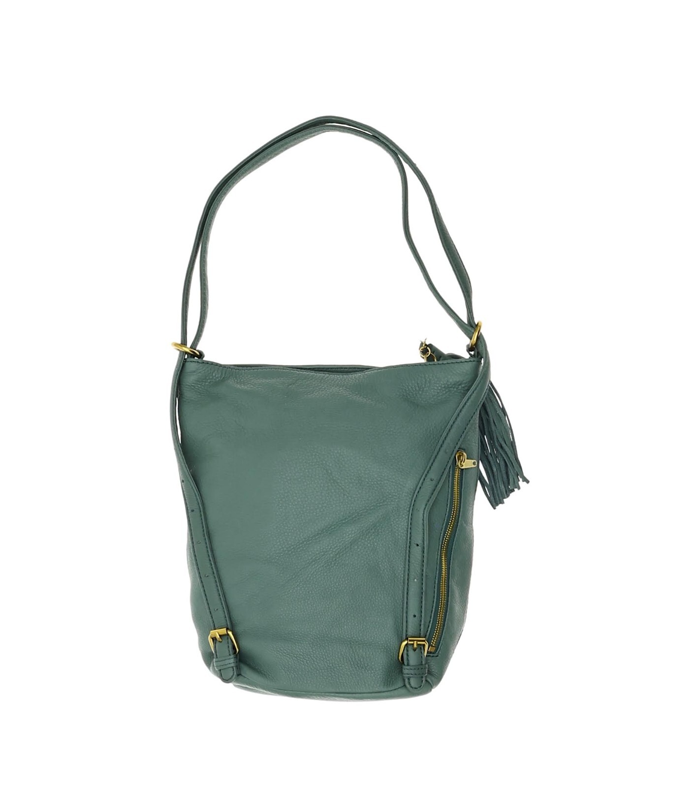 Hobo X4105 Womens Green Soft Leather Shoulder Bag Size 11.5×11.5×5.5 in