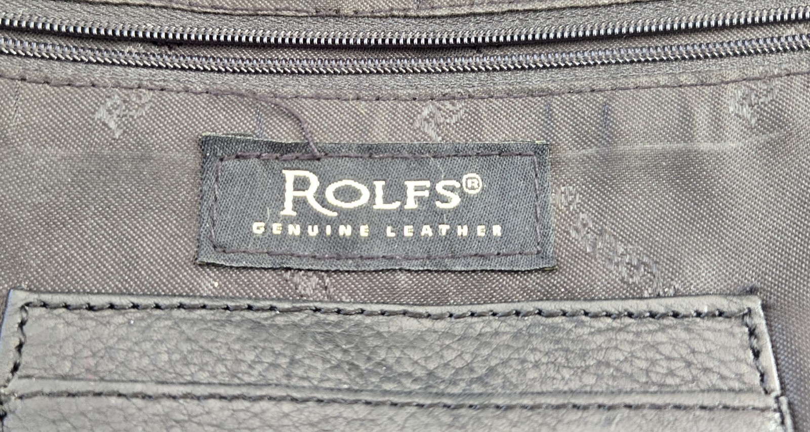 Rolfs Black Genuine Pebbled Purse Handbag Single Shoulder Strap pre-owned