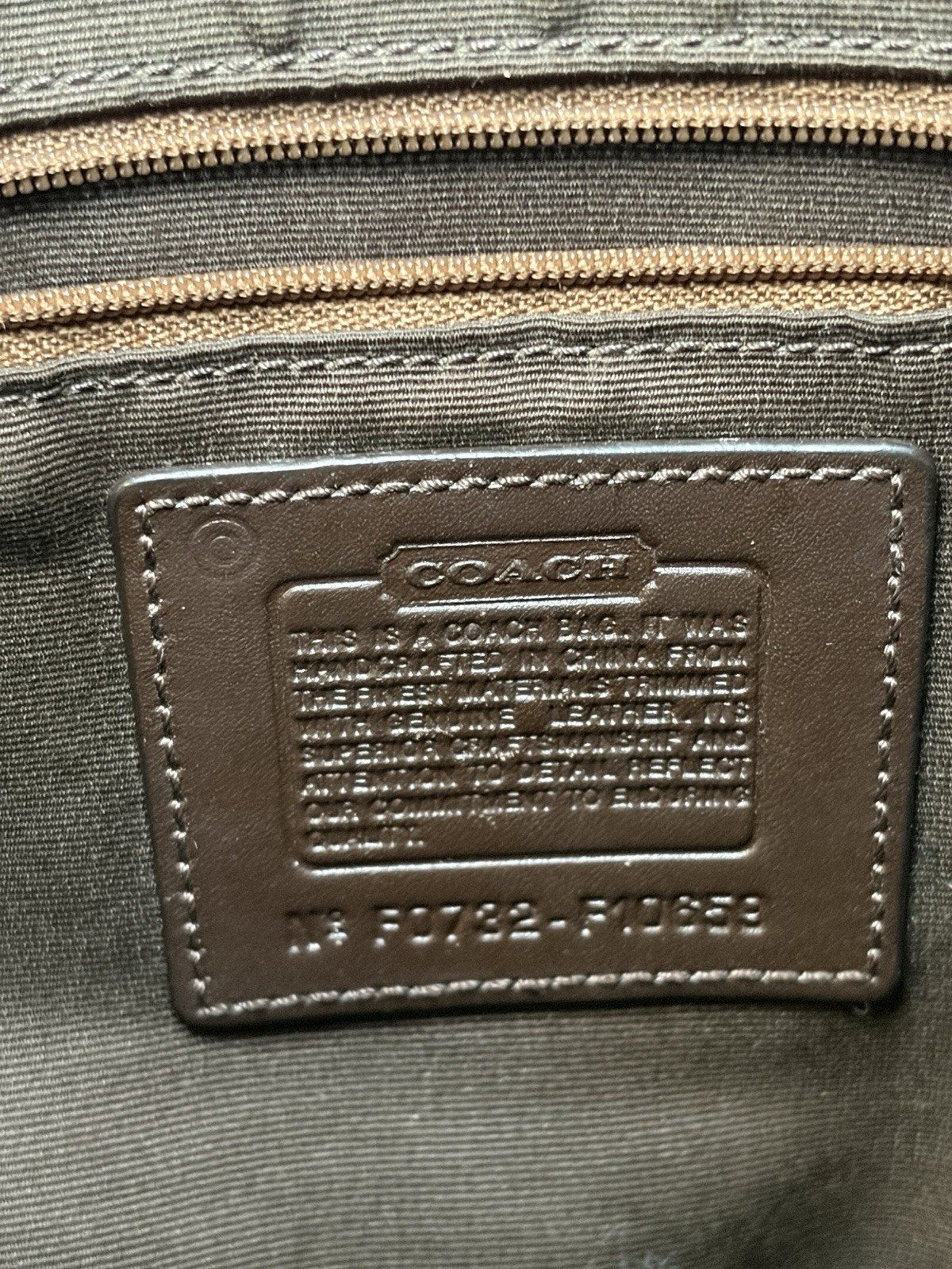 Coach Signature Logo Medium Tote Shoulder Bag Brown Beige Owl Charm