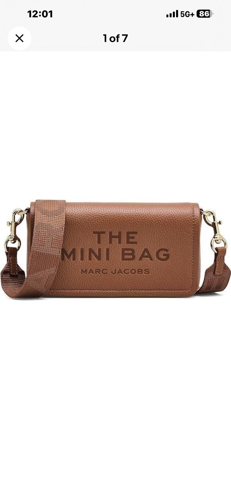 Marc Jacobs The Leather Mini Bag BROWN COLOR 2S4SMN080S02-212 BRAND NEW
