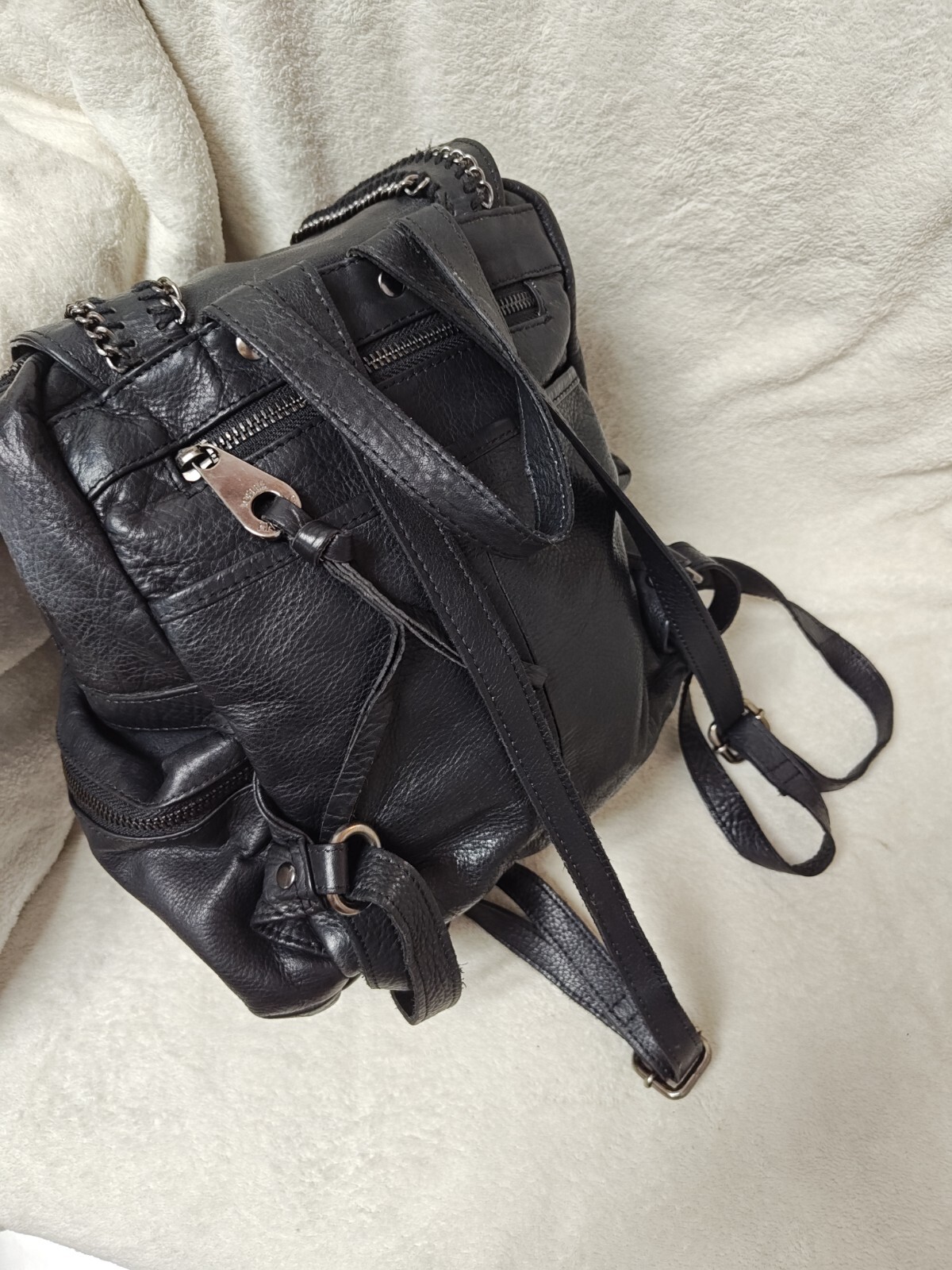 Joelle Hawkens leather back pack