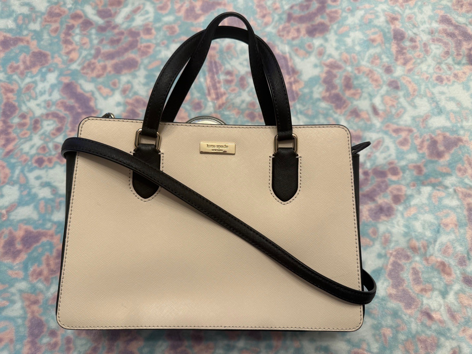 Kate Spade Black and Cream Satchel shoulder bag