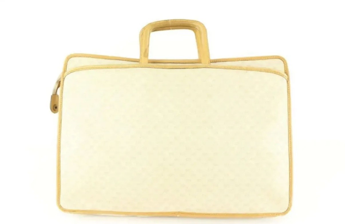 Gucci Ivory Micro GG Attache Briefcase